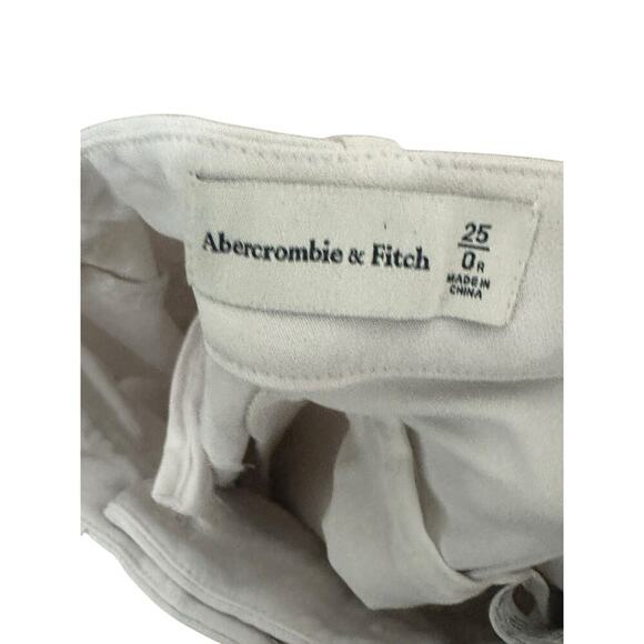 Abercrombie & Fitch White Sloane Low Rise Tailored Linen-Blend Pants Size 25 - Picture 4 of 6